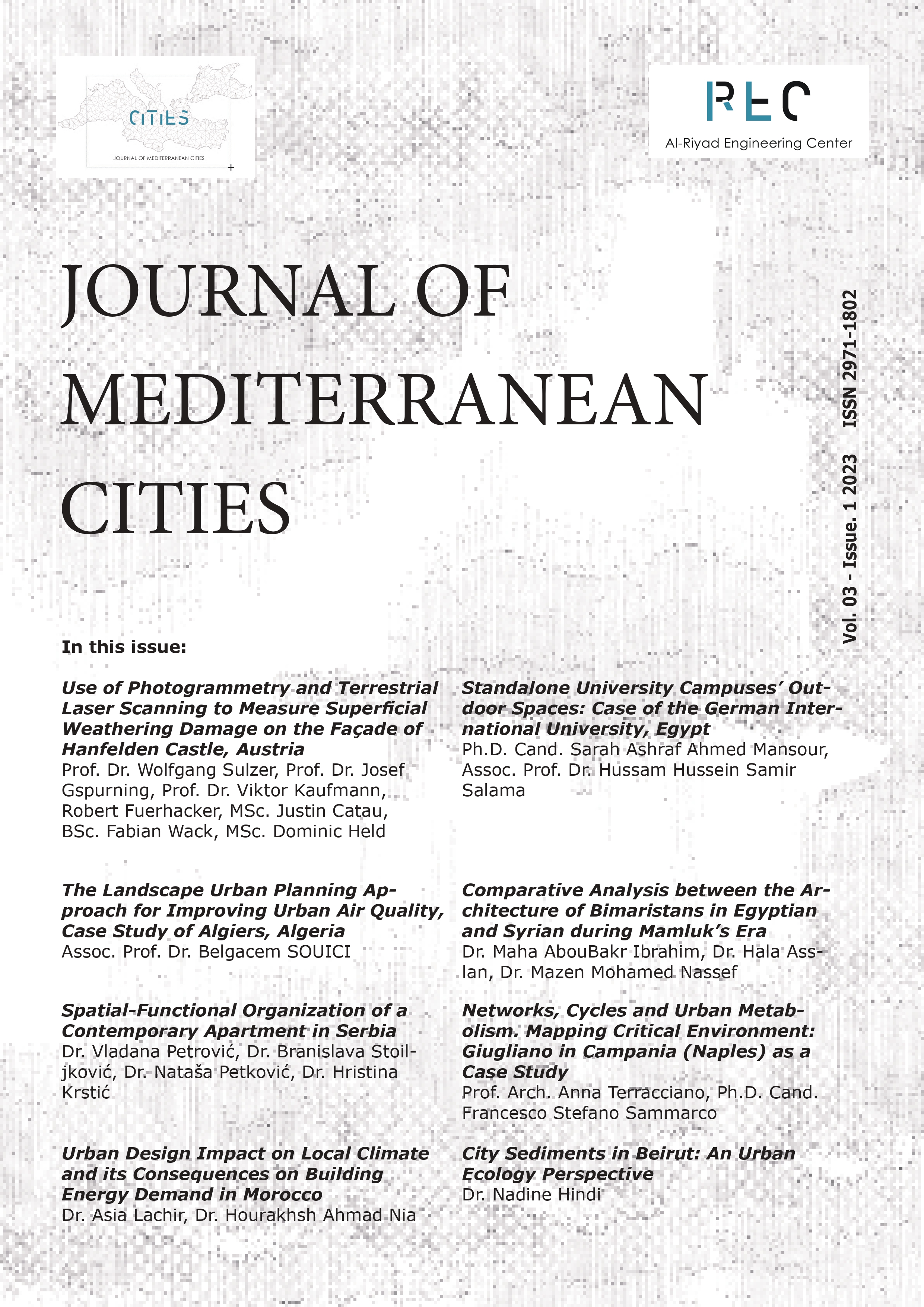 					View Vol. 3 No. 1 (2023): Journal of Mediterranean Cities
				